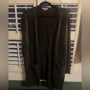 Madewell Charcoal Open-Front Cardigan